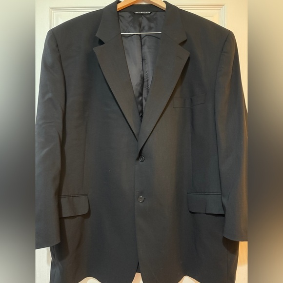 Jack Victor Classic Black Sport Coat with Notched Lapel 100% Wool Wedding guest